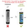 (4-Pack) HyperPS 3.2V LiFePo4 14430 (14 x 43mm) 400mAh Rechargeable Battery for Solar Panel Light, Tooth Brush, Shaver, Flashlight