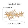 JAKAWIN Bride Flower Wedding Hair Piece Leaf Hair Clip Pearl Headpiece Bridal Hair Accessories for Women FJ03 (Gold)