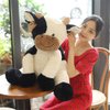 pangcangshu Cow Year Plush Toy Cute Cattle Stuffed Animals Cattle Soft Doll Kids Toys Birthday Gift for Children (Black and White, 30cm/11inch)