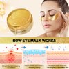 JULYBRO Under Eye Mask, 60 PCS Golden Gel Under Eye Patches for Dark Circles, Undereye Bags, Wrinkles Gel Under Eye Patches Gifts for Women Birthday Gifts for Women