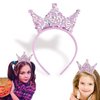 Exacoo Princess Birthday Party Decorations Headbands for Women Hair Accessories for Girls Purple Birthday Crown Tiaras for Women Christmas Halloween Decorations Girls Headbands Sequin Glitter