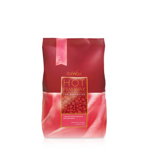 Italwax Rose Natural - 500g / 1.1lb - Hard wax beads for hair removal - Natural formulation ideal for all skin type - Unscented - Recommended for Bikini Area and Armpits