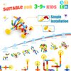 STEM Building Toy for Toddlers 106Pieces Tube Pipe Toy,Educational Preschool Game for 3+ Years,Learning Building Blocks Play with Storage Box Gift Kit,Montessori Toys for Boys & Girls