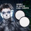 MEICOLY White Face Body Paint,30g/1.05oz Clown White Makeup,Halloween Washable Water Based Full Body Paint,Single Face Painting for Adults and Kids,Foundation SFX Joker Zombie Vampire Skeleton,White