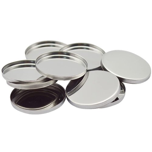 ccHuDE 20 Pcs Metal Eyeshadow Pans Round Empty Round Eyeshadow Palette Cosmetic Eyeshadow Tin Reffilable Blush Pans Compact Makeup Tin
