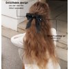 8 PCS Bow Hair Scrunchies Detachable Silky Satin Hair Ties for Women Girls Silk Hair Scrunchies with Long Ribbon Bows Ponytail Holder Elastic Hair Ties Knotted Bow Silk Hair Accessories