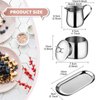 Creamer and Sugar Bowl Set Stainless Steel Latte Milk Cup Cream Jug and Sugar Bowl with Lid Spoon Tray for Coffee Serving Set Frothing Milk