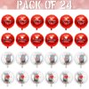 Whaline 24Pcs Nurse Graduation Balloons Set Congrats Nurse Party Balloons 18 Inch Red Silver Graduation Foil Balloons for Graduation Party Supplies Home School Backdrop Decorations