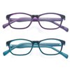 ALWAYSUV 2 Pack Boys Girls Blue Light Blocking Computer Glasses Square Eyeglasses Frame Anti Blue Ray Computer Game Glasses