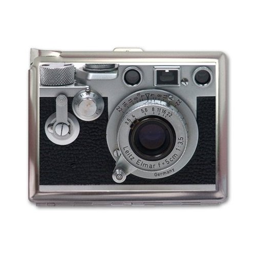 Vintage Retro Camera Cigarette Case Lighter or Wallet Business Card Holder