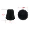 Shepherd Hardware 8758E Leg Tips 1/2-Inch Inside Diameter Rubber Chair Leg Caps, Black, 24 Count (Pack of 1)