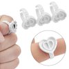300 PCS Glue Rings for Eyelash Extension,Heart Glue Rings for Lash Eyelash Extension Supplies, Lash Glue Rings Smart Glue Cups Eyelash Glue Holder, Blossom Glue Ring Fan Fanning Glue Cups, White
