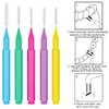 ewinever 100 Pieces Interdental Brush, Toothpicks Tooth Flossing Head Oral Dental Hygiene Brush,Braces Brush Teeth Cleaner Dental Floss Stick Tooth Cleaning Tool