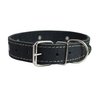 Genuine Leather Studded Dog Collar, Black, 1.5" Wide. Fits 16.5"-20.5" Neck Size Amstaff