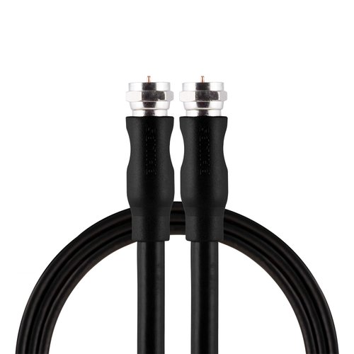 PHILIPS RG6 Dual Shield Coaxial Cable, 15 ft. Ideal for TV Antenna DVR VCR Satellite Cable, F-Type Connectors, 3Ghz Digital, Black, SWX9245A/27