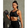 Wingslove Women's Full Coverage High Impact Wirefree Workout Non Padded Sports Bra Bounce Control (Black,36DD)