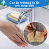 4pcs Soap Lifting Pad for Bar Soap,Beige Non-Slip Soap Saver Pads Self Draining Soap Bars Holder Pads for Kitchen Bathroom Travel Hotel Shower Cleaning Supplies
