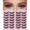 Veleasha Lashes 3D Faux Mink Lashes Fluffy False Eyelashes Natural Look 14 Pairs Lashes Pack Luxury Wispy Fake Eyelashes (815-Z)
