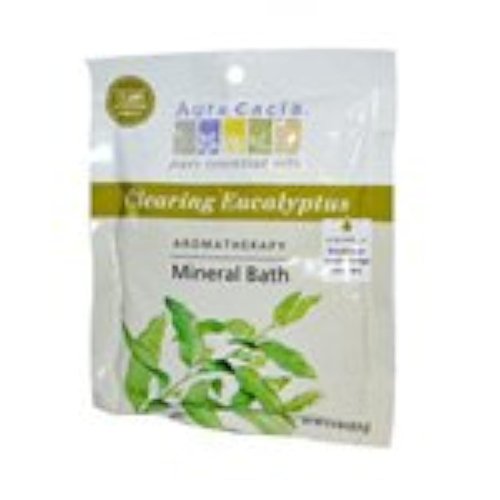 Aura Cacia Clearing Eucalyptus Aromatherapy Mineral Bath | 2.5 oz. Packet