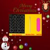 Green Holly Press on Nails Christmas Fake Nails Medium Square Glue on Nails Dark Green Glue on Nails Glossy Reusable Winter Xmas False Nails for Women Girls Holiday Manicure 24pcs