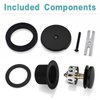 BESTILL Tip-Toe Bathtub Drain Bath Tub Trim Set Conversion Kit with Overflow Faceplate, Matte Black