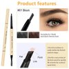 AMY'S DIARY 3pcs Balck Eyebrow Pencil Retractable Definer,Dual-Sided Brow Brush, Fine Tip, Shapes, Defines, Fills Brow Makeup Flapiz Para Cejasills(1#)