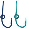 Custom Colored Eagle Claw Hat Fish Hooks for Cap -Set of Two Hat pins- One Blue and One Teal Hat Hook Money/Tie Clasp