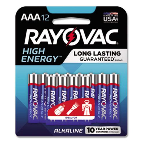 RAY-O-VAC 82412CF Alkaline Batteries, AAA, 12/ Pack