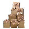 GP SUP 12 Pack Gift Boxes with Lids,Nested Squared Boxes with Lids for Fathers Day, Graduations, Weddings, Birthdays and Christmas(Gold, 4”×4”×4”)