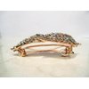 Generic Gold or clear leaf shaped crystal hair barrette clip bridal clip bridal (Primary color: Clear), 1 Count (Pack of 1)