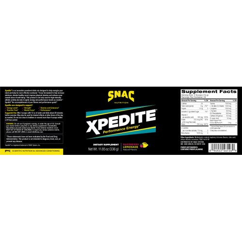 SNAC XPEDITE Preworkout Performance Energy Drink Supplement, Raspberry Lemonade Pre Workout Powder, 336 Grams (24 Servings)
