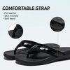 MEGNYA Comfortable Orthopeic Flip Flops for Women, Best Plantar Fasciitis Sandals for Flat Feet with Arch Support, Thong Sandals for walking Beach black Black Size 8