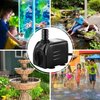 CWKJ Fountain Pump, 400GPH Submersible , Durable 25W Outdoor Water Pump with 6.5ft Power Cord, 3 Nozzles for Aquarium, Pond, Fish Tank, Water Pump Hydroponics, Backyard Fountain