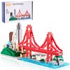 KLMEi Micro Building Blocks Set for Adults San Francisco Golden Gate Bridge Architecture Skylines Model, Mini Bricks Toy Present for Kids 1610 PCS