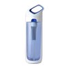 KOR Nava BPA Free 650ml Filter Water Bottle, White/Blue