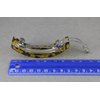 Dark Brown Amber barrette plastic marbled rectangle hair clip accessory 3.75 inches long over the curve