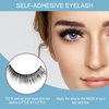 SQYlashes Glueless Lashes, Adhesive Lashes no Glue, Stick on Lashes, Self Adhesive Eyelashes Natural Look, Reusable and Waterproof (Black Color, 3 Pairs)