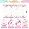Unicorn Birthday Party Decorations Girls, 158PCS Unicorn Party Supplies Including Backdrop, Tabblecloth, Balloon Arch/Garland Kit, Banner