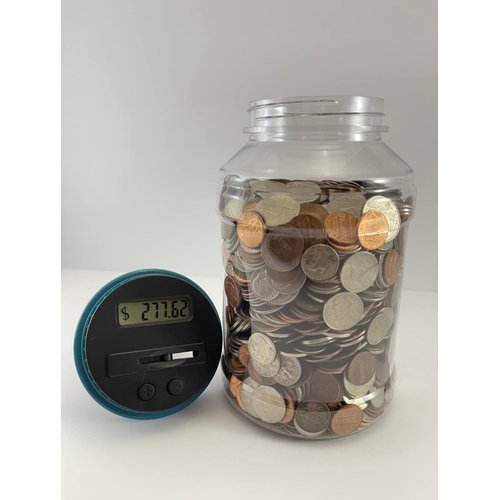 US Coin Counter Money Saving Jar Piggy Bank for Kids and Adults