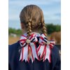 Red, Green & Black Plaid Equestrian Hair Bows-Available on French Barrette, Alligator Clip (French Barrette)