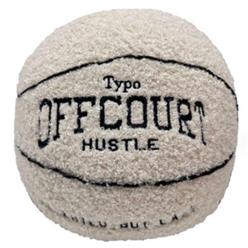 OUKEYI 9.8"/25cm Offcourt Basketball Plush Toy, Soft Basketball Plush Pillow Stuffed Basketball Plush Toy Sofa Ball Pillow Household Stuffed Ball for Fans Boys and Girls All of Age (Beige)