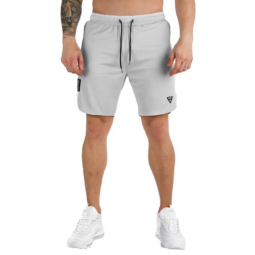 Wangdo Men's Workout Shorts 7" Running Shorts Athletic Bike Shorts Gym Shorts for Men with Zipper Pocket(Grey-L)