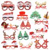 16 PCS Christmas Holiday Glasses for Kids & Adults ,Cute Christmas Glasses Frames,Fun Christmas Party Favors Festive Decorations & Trinkets , Perfect for Goodie Bag Stuffers ，best Photos booth