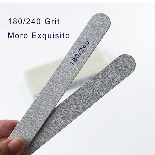 Nail File 20 PCS Professional Double Sided 180/240 Grit Durable Nail Files Manicure Tool and Nail Buffering Files