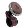 [Leather Power Knob] BLACKSUIT can be mounted on all models Vehicle Handle Spinner Power Handle Spinner Handle Car Accessories luxury Hi-quality Power Handle Steering Wheel Spinner Knob (Dark Brown)