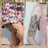 Fssqii 6 Sheets Sexy Flower Rose Temporary Tattoos for Women Girls Adult Body Art Fake Arm Tattoo Stickers Waterproof Bird Snake Floral Tattoo Temporary Neck Tatoo Fashion Creative Tattoo Stickers (A)