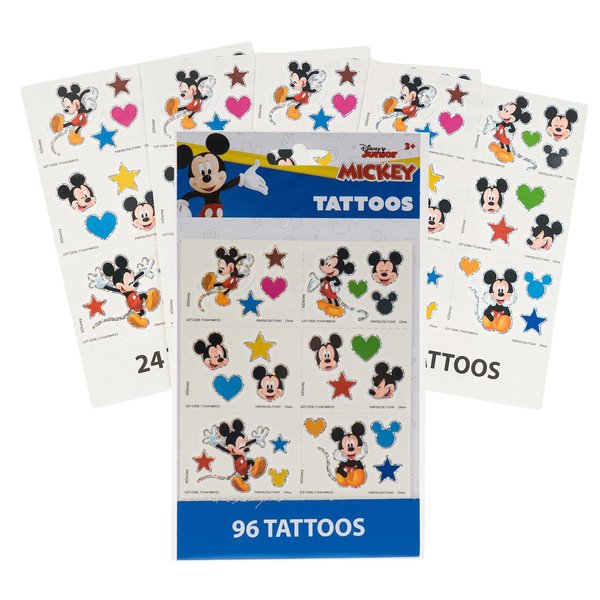 Show-Offs Mickey Temporary Tattoos - 96 Count, Small, Blue