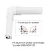 HAMRVL Led Aluminum Channel Corner Kit for Led Strip Lights L Shape 45x45 90 Degree Connectors Suit for V Shape Kitchen Cabinets LED Aluminum System 16x16mm with Screw Angle Turning Solution