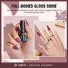 MEFA Gel Nail Polish Set, 12 Colors Burgundy Red Gel Polish Set Champagne Gold Glitter Nail Polish Gel Soak Off Dark Red Purple Shimmer Nude Brown Gel Nail Gifts for Women Girl DIY Salon Home Manicure