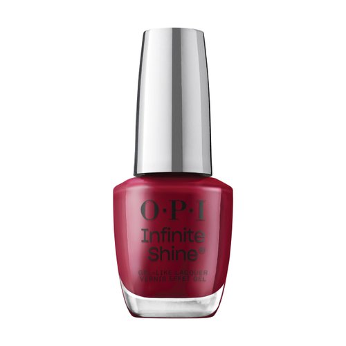 OPI Infinite Shine Long-Wear Dark Shimmer Finish Opaque Red Nail Polish, Up to 11 days of wear &amp; ...